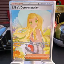 Pokemon Lillie's Determination Card 184/132 Mega Evolution English - Image 1