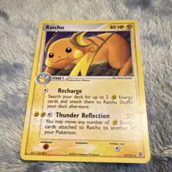 Pokemon Raichu EX FireRed & LeafGreen Holo Rare Stage 1 80HP 12/112 English Card - Image 1
