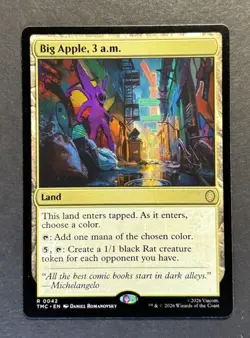 BIG APPLE, 3 A.M. #42 Rare Land | Magic the Gathering TMC Card MTG M:TG 3am am - Image 1