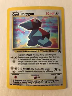 Cool Porygon Black Star Promo #15 Holo Pokemon Card - Image 1
