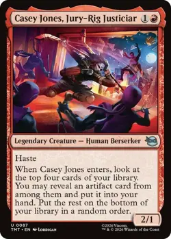Casey Jones, Jury-Rig Justiciar - Foil Light Play, English Magic the Gathering M - Image 1