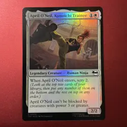 NM Foil April O'Neil, Kunoichi Trainee, MTG, TMNT, Magic the Gathering NM - Image 1