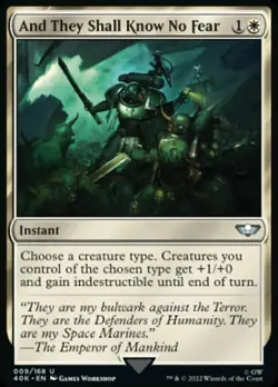 1x And They Shall Know No Fear NM-Mint, English Commander: Universes Beyond: War - Image 1