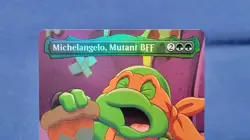 x1 Michelangelo, Mutant BFF - Foil - Borderless NMU MTG TMNT Ninja Turtles - Image 2