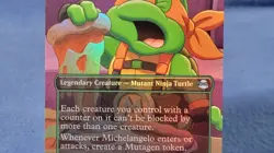 x1 Michelangelo, Mutant BFF - Foil - Borderless NMU MTG TMNT Ninja Turtles - Image 3