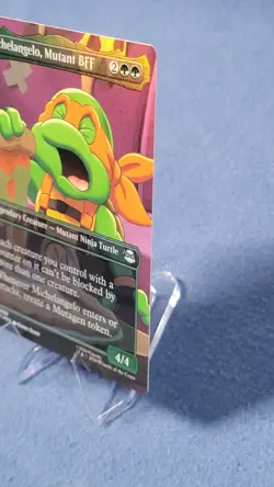 x1 Michelangelo, Mutant BFF - Foil - Borderless NMU MTG TMNT Ninja Turtles - Image 5