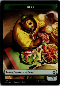 Bear // Food (0020) Double-Sided Token T Avatar Airbender 12 // 20 NM Foil Magic - Image 1