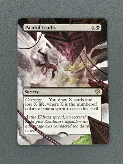 Painful Truths MTG Lorwyn Eclipsed Commander Hand Painted Borderless Altered Art - Image 1