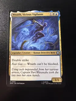 Magic The Gathering: Spider-Man Wraith, Vicious Vigilante SPM 0160. Uncommon - Image 1