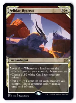 Felidar Retreat NM* SHOWCASE Zendikar Rising ENGLISH 292 mtg -UnltdCards - Image 1