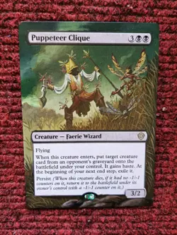 Puppeteer Clique MTG Lorwyn Eclipsed Commander Hand Painted Extended Altered Art - Image 2