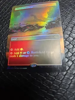 MTG Battlefield Forge 297 Rare Foil Borderless Land The Brothers' War - Image 1