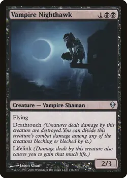 Vampire Nighthawk [Zendikar] Lightly Played - Image 1