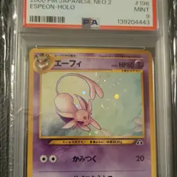 2000 Pokemon Japanese Neo 2 Espeon-Holo #196 Crossing the Ruins... PSA 9 - Image 1