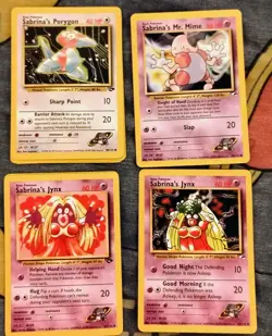 Vintage Pokemon WOTC Gym Challenge Sabrina Card Lot - Image 1