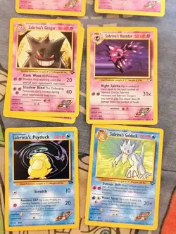 Vintage Pokemon WOTC Gym Challenge Sabrina Card Lot - Image 4