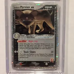 CGC 7.5 Rocket’s Persian ex 116/115 Holo EX Unseen Forces Pokemon 2005 - Image 2