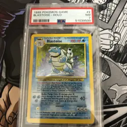 1999 PSA 7 Blastoise #2 Holo Rare WOTC Pokemon Game Base Set Unlimited - Image 1