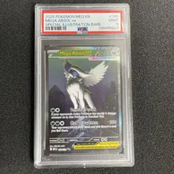 2025 POKEMON MEGA EVOLUTION SPECIAL ILLUSTRATION RARE MEGA ABSOL EX #180 PSA 9 - Image 1
