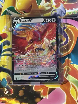 Pokemon Ho-Oh V Ultra Rare Holo 140/195 Silver Tempest Pokemon TCG Card - Image 1