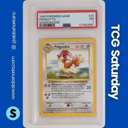 1999 POKEMON BASE SET SHADOWLESS #22/102 PIDGEOTTO PSA 7 - Image 1