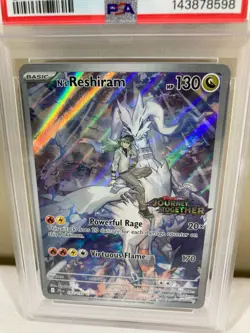 Pokemon N's Reshiram 167/159 Journey Together Stamped Box Topper PSA 10 - Image 2