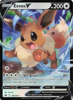 Pokemon Crown Zenith Eevee v #108/159 - Image 1