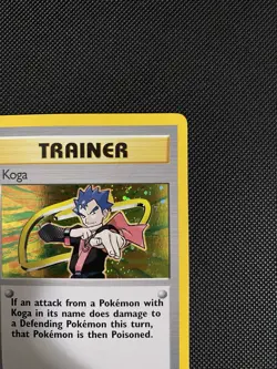 Pokemon TCG Koga Gym Challenge Trainer Holo Card 19/132 NM - Image 3
