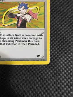 Pokemon TCG Koga Gym Challenge Trainer Holo Card 19/132 NM - Image 4