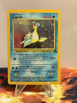 Pokemon TCG Lapras 10/62 Fossil Holo LP - Image 1