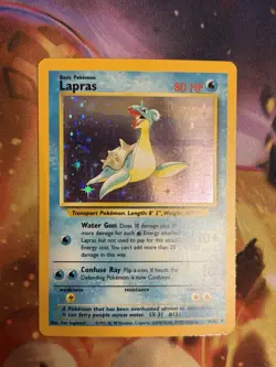Pokemon TCG Lapras 10/62 Fossil Holo LP - Image 3