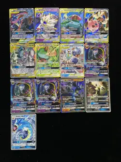 2023 Pokemon TCG S-Chinese Blastoise & Piplup GX Lunala GX Lunala GX Lot*13 AM11 - Image 1