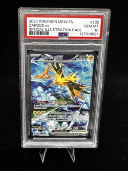 Zapdos EX 202/165 Sir Holo Scarlet & Violet 151 Pokemon TCG PSA 10 - Image 1