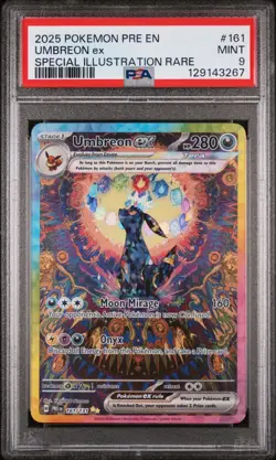 PSA 9 UMBREON EX 161 PRISMATIC EVOLUTIONS SPECIAL ILLUSTRATION RARE POKEMON MINT - Image 1