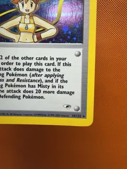 Misty 018/132 Gym Heroes Holo Unlimited Swirl Pokemon Vintage WotC - Image 5