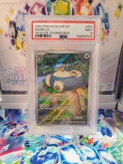 PSA 9 - Snorlax #051 - Pokemon SV Black Star Promos - Image 1