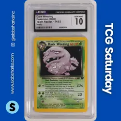 2000 POKEMON TEAM ROCKET #14/82 DARK WEEZING HOLO CGC 10 - Image 1