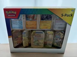 COSTCO Pokemon TCG Scarlet & Violet Paldea Friends Mini Tin 5-Pack New Sealed! - Image 1