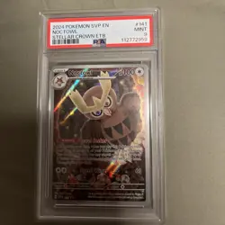 PSA 9 MINT 2024 POKEMON SVP EN NOCTOWL STELLAR CROWN ETB - Image 1