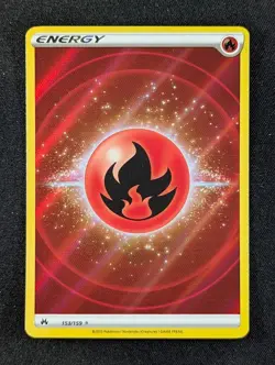 2023 Pokemon FIRE ENERGY #153/159 Crown Zenith Ultra Rare English - Image 1