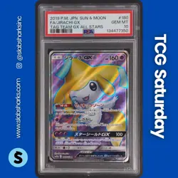 2019 POKEMON SM TAG TEAM ALL STARS JP #180/173 JIRACHI GX SUPER RARE PSA 10 - Image 1