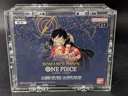 One Piece OP-01 Romance Dawn White Bottom English Booster Boxe Sealed w/ Acrylic - Image 1