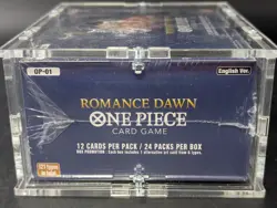 One Piece OP-01 Romance Dawn White Bottom English Booster Boxe Sealed w/ Acrylic - Image 4
