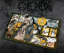 60*35cm Trafalgar Law One Piece Playmat With Zones OPCG TCG Card Game Play Mat - Image 1