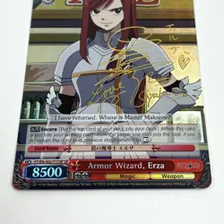 Weiss Schwarz Armor Wizard, Erza English Fairy Tail Signed FT/EN-S02-T17SP SP NM - Image 2