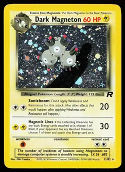 Dark Magneton 11/82 Holo Rare Team Rocket Pokemon Card - Image 1