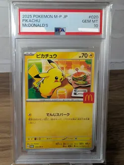 PSA10 Pokemon Card Pikachu McDonald's Happy Set Promo 020/M-P 2025 Japanese - Image 1