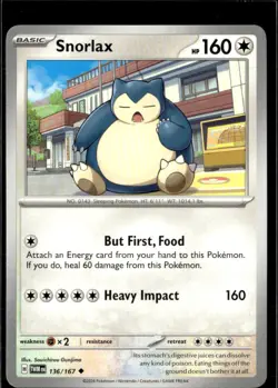 Pokemon Snorlax 136/167 Twilight Masquerade Non Holo Uncommon 5 Card Lot - Image 1