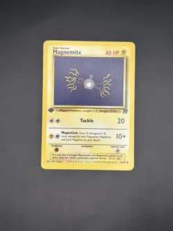 Pokemon Cards: Team Rocket 1st Edition Common: Magnemite 60/82 Vintage WOTC - Image 1