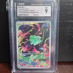 Bulbasaur 133/132 Mega Evolution Basic Regular CGC 9 Mint Pokemon TCG Card - Image 1